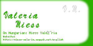 valeria miess business card